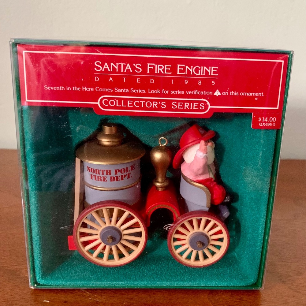 Hallmark Keepsake  Santa's Fire Engine Series 1985